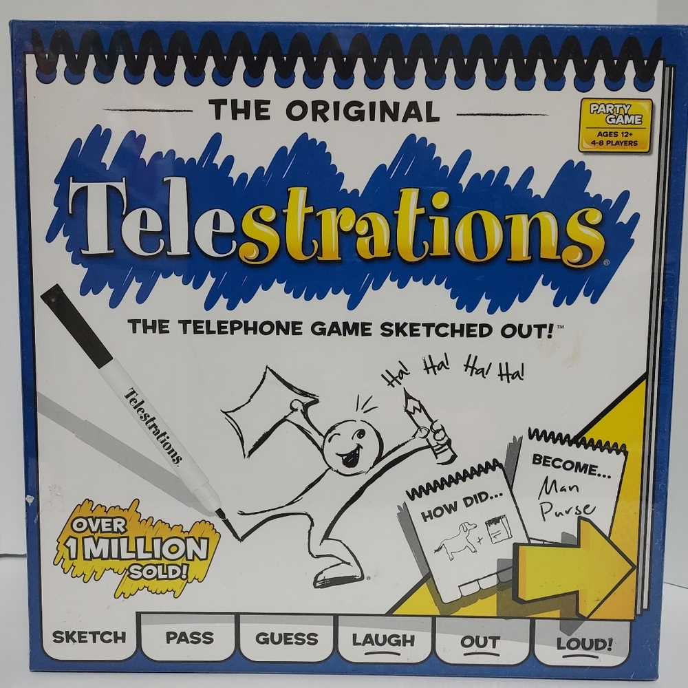 The Original Telestrations Party Game New Original Plastic 4-8 Players Ages 12+